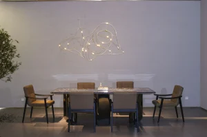 Platinum Diamond Luxury Stone Dining Table