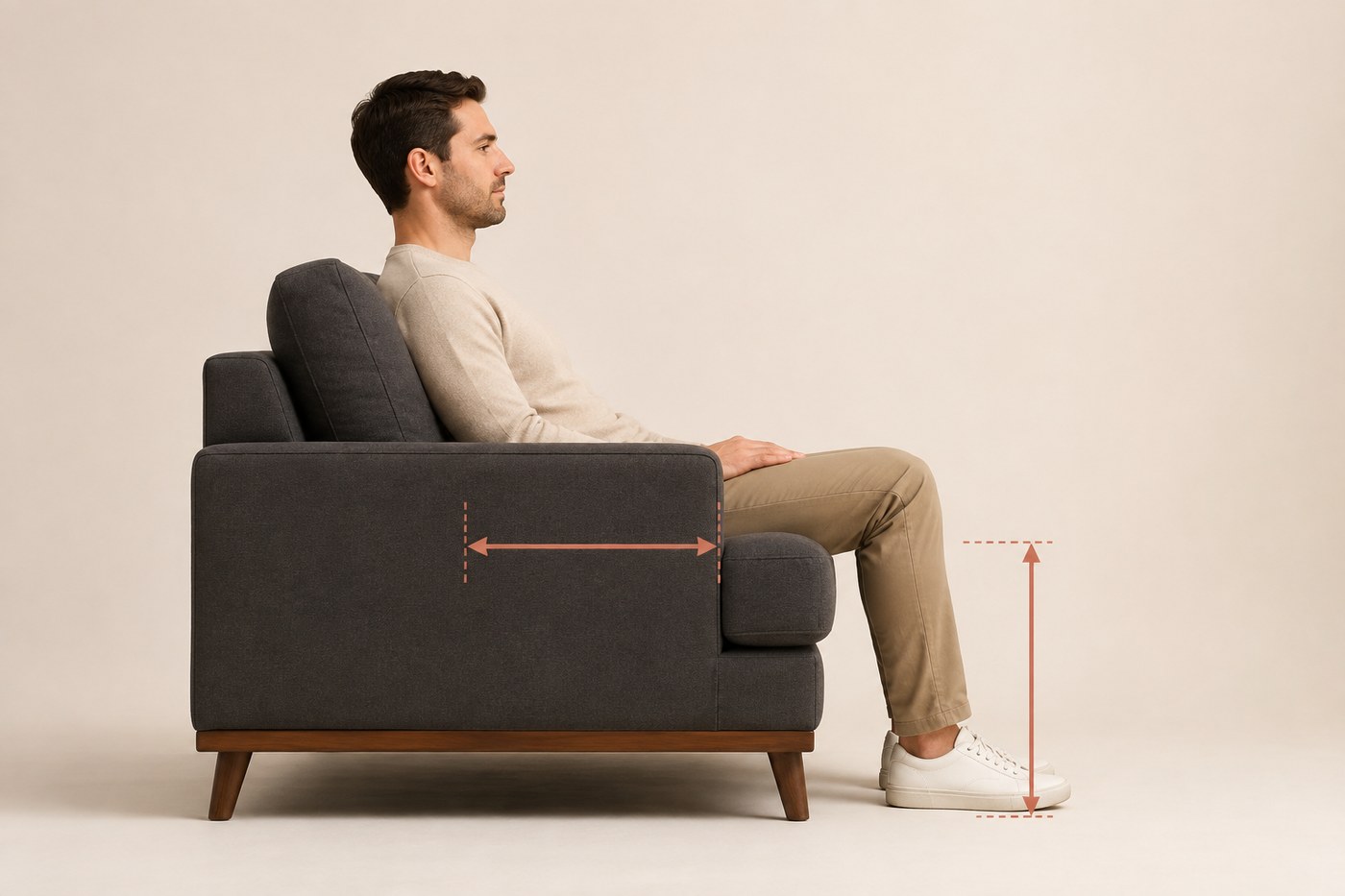How to Measure Sofa Seat Depth and Seat Height