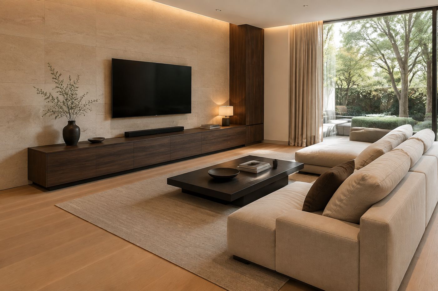Luxury TV Cabinet Proportion and Room Fit